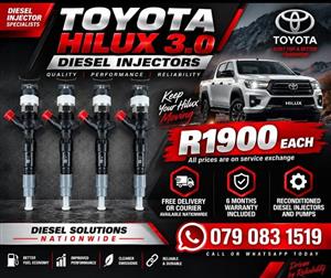 TOYOTA HILUX 3.0 INJECTORS FOR SALE WITH WARRANTY INCLUDED IN 