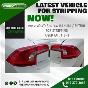 tail lights 2012 VOLVO S60 1.6