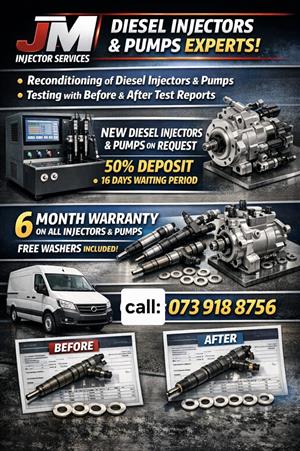 Diesel injectors,  Diesel pumps reconditioning 