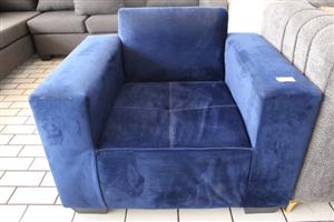 (S067460A)BLUE SINGLE SEATER COUCH