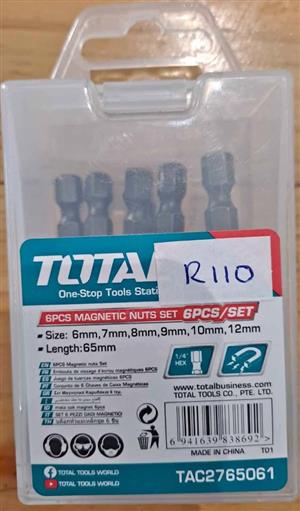 Brand New Total Tools 6PCS Magnetic Nuts Set