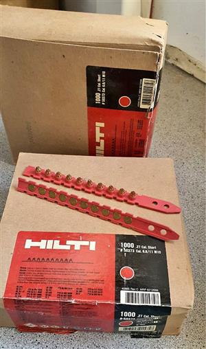 Hilti 50373 Fastener Cartridge 6.8/11 M - Red, Pack of 1000 for powder actuated nailers