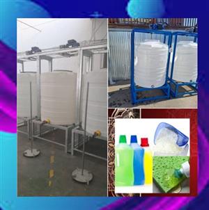 "1000L detergent mixer + free formulas – industrial unit, nationwide delivery, W
