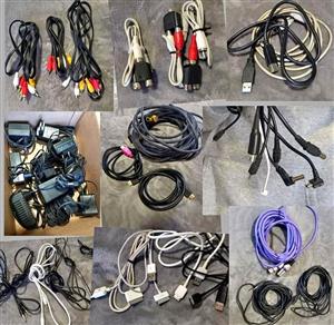 BOX OF SUNDRIES ( CABLES, CHARGERS AND MORE)