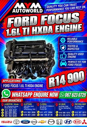Ford focus 1.6l TI HXDA Engine