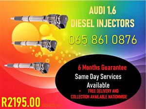 AUDI 1.6 DIESEL INJECTORS FOR SALE OR RECON WITH REPORTS