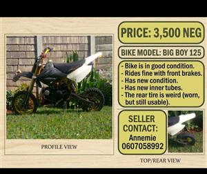 Big boy 125 cc bike
