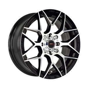 16″ A-Line Classic 5/114 Black Machine Face Alloy Wheels