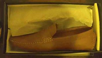 Men’s Tan Penny Loafers – UK 11 Classic Slip‑Ons New