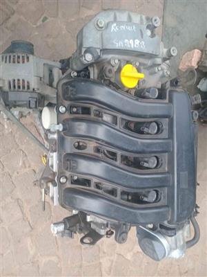 2006 Renault senic Eng code K4MT 1.6 complete engine still running good for sale