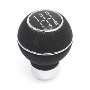 Black with Silver Trim 5-Speed Gear Shift Knob