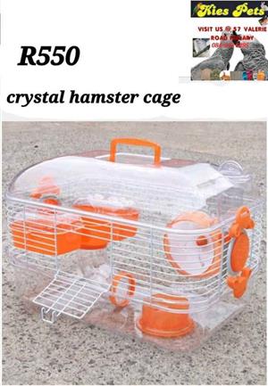 Transparent complete hamster cage