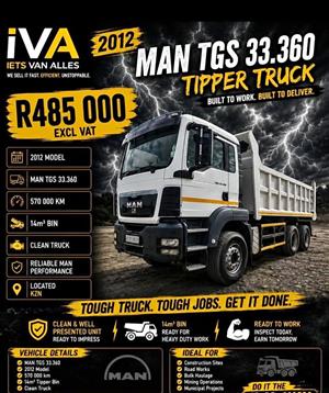 2012 MAN TGS 33.360 tipper