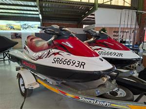 Ex Seat Doo GTi 155 Jetskis on Double Trailer 