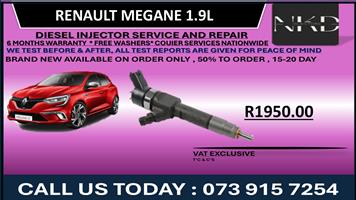Renault Megane 1.9L Diesel Injectors 