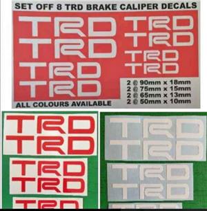 TRD brake caliper stickers decals