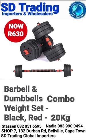20Kg Barbell & Dumbbells Weight Set COMBO