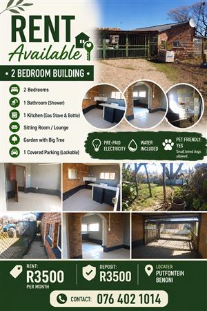 2 bedroom to rent.