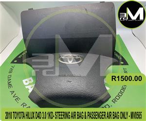 AIRBAGS - STEERING & PASSENGER ONLY - TOYOTA HILUX D4D