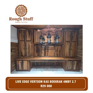 Live edge display cabinet / bookcase 4m x 2.7 