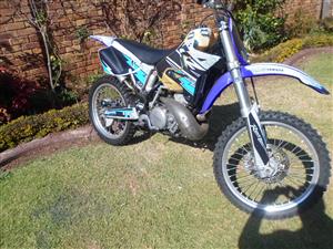 Yamaha YZ 250 dirt bike.