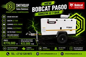 Bobcat 600CFM @ 8 Bar  Diesel Compressor