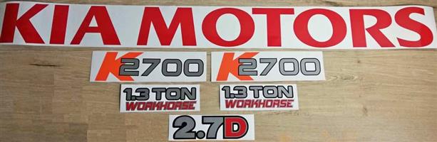 Kia K2700 stickers and badges