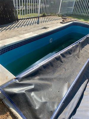 Solid pool cover for large pool for sale 
