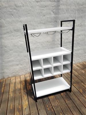 Wine Rack with glass holder and shelves 