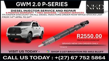 Gwm 2.0L P-Series Diesel Injectors on recondition