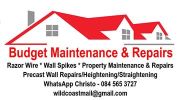 Budget Maintenance & Repair Services East London ans Surrounds