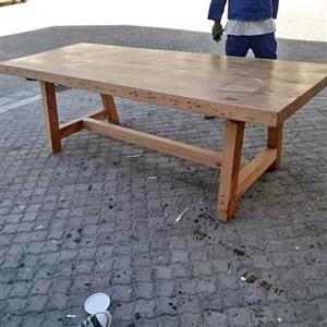 Solid  A Frame  Oregon  Pine Table