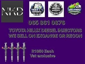 TOYOTA HILUX DIESEL INJECTORS FOR SALE - RECONDITIONED AND NEW BLOEMFONTEIN