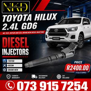 Toyota Hilux 2.4L GD6 Diesel Injectors 