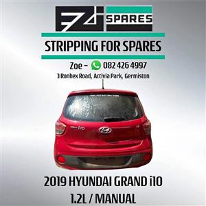 2019 Hyundai grand i10 1.2 manual stripping for spares