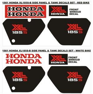 1981 Honda XL 185S stickers decals sets