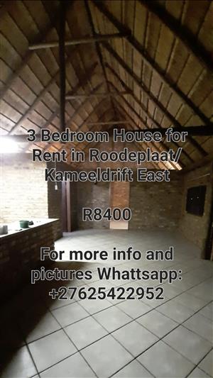 3 Bedroom House for Rent In Roodeplaat/ Kameeldrift East