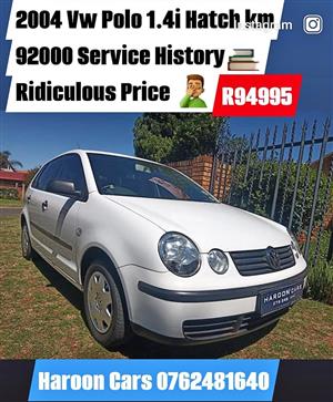 2004 Vw Polo 1.4i Hatch only has 92000 km service history