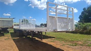USED 1992 HENRED FRUEHAUF FLATDECK LINK TRAILER FOR SALE 