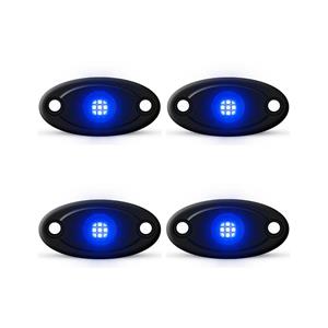 Universal Aluminium 9-LED Rocklights (Blue) - 4 pack