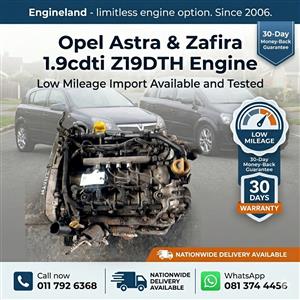 Opel 1.9cdti Z19dth 16v engine for Astra and Zafira