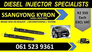 SsangYong Kyron diesel injectors for sale on service exchange or recon 