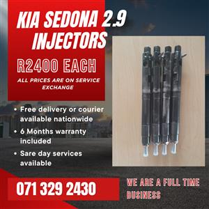KIA SEDONA 2.9 INJECTORS FOR SALE WITH WARRANTY ON 