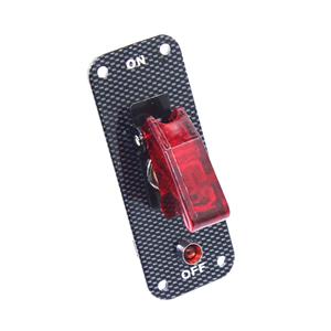 Single Toggle Switch with LED and Carbon Fibre Look Panel