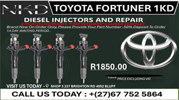 Toyota Fortuner 1KD Diesel Injectors on Recondition