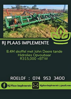 8.4m Skoffel met 27 John Deere tande