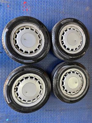 14 INCH VW JETTA, GOLF DESIGN RIM SET + TYRES PRE-OWNED
