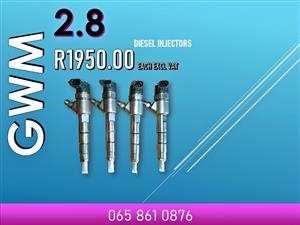 GWM 2.8 DIESEL INJECTORS FOR SALE OR EXCHANGE
