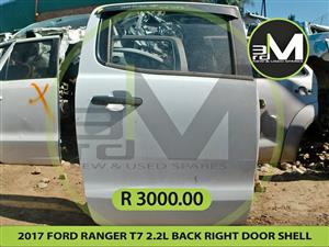2017 FORD RANGER T7 2.2L BACK RIGHT DOOR SHELL MV0403