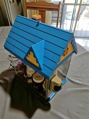 TF 250 Blue House Fish Tank + Extras.